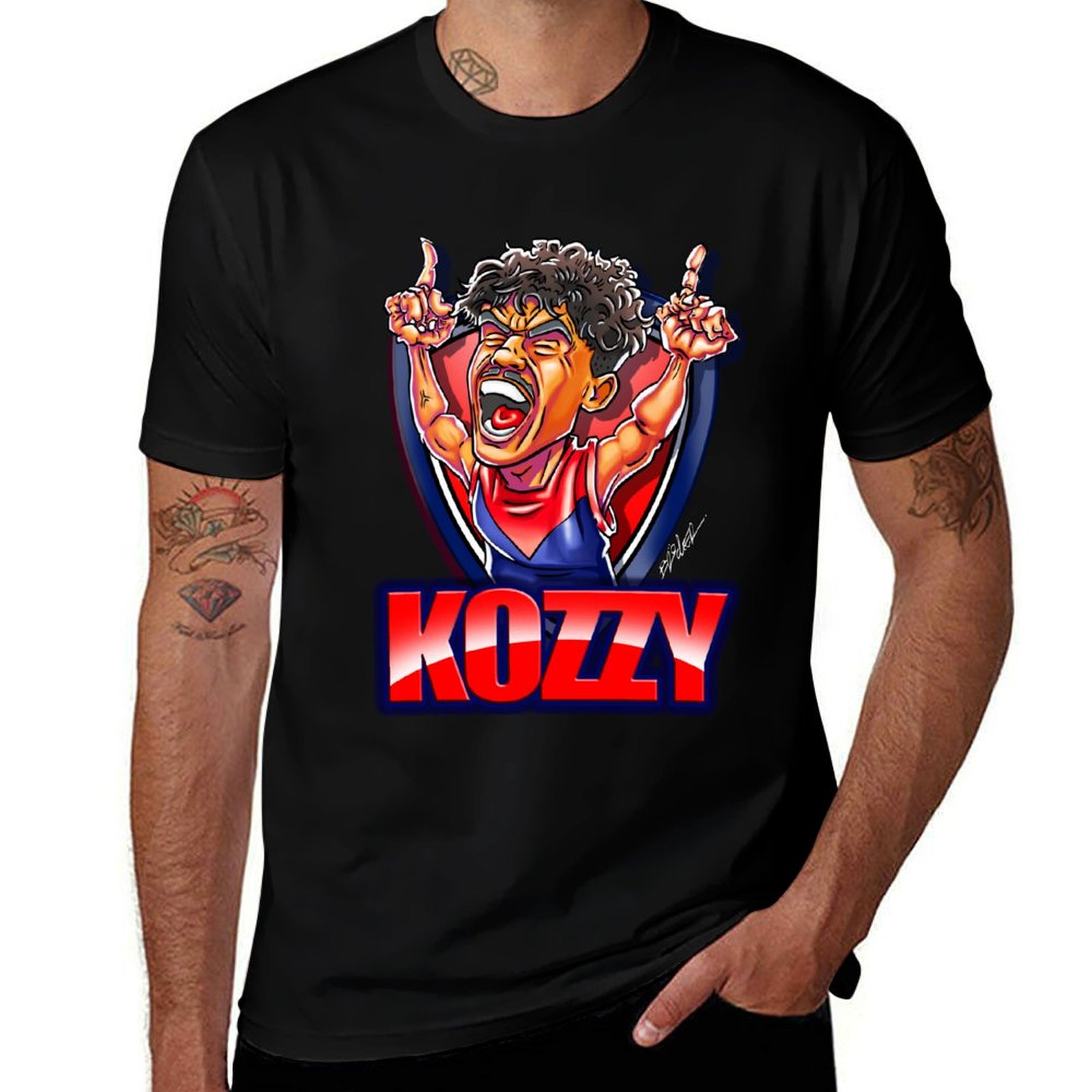 Mens Fashion Melbourne - Дизайн Kozzy Pickett-футболка Melbourne Demons AFL