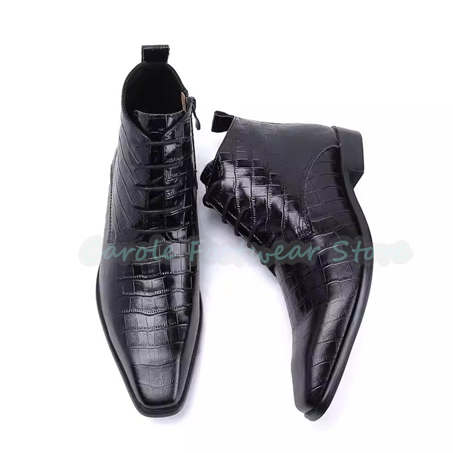 Mens Fashion Dress Shoes - Модные мужские ботинки из натуральной кожи
