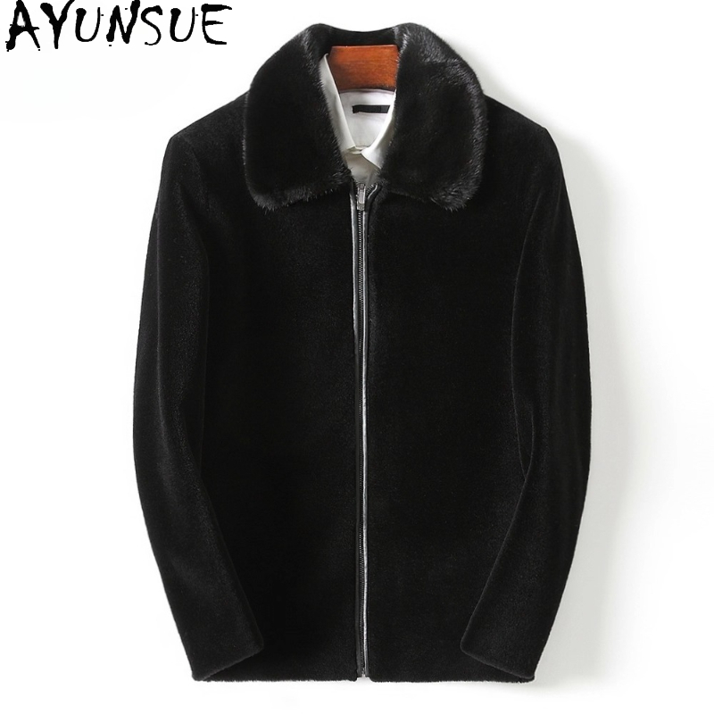 Mens Fashion Winter 2025 - AYUNSUE повседневное мужское пальто из 100%