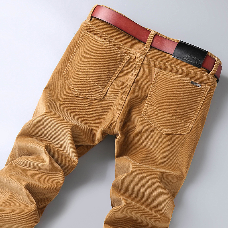 Men'S Fashion Khaki Pants - Хлопковые вельветовые повседневные брюки, мужские осенние