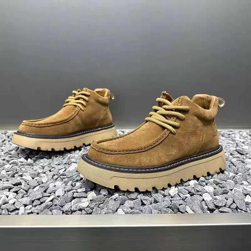 Mens Fashion Winter 2025 - Осенне-зимние мужские ботинки на платформе, дизайнерские