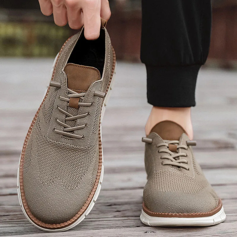 Mens Fashion Dress Shoes - Мужская повседневная обувь, классические дышащие броги