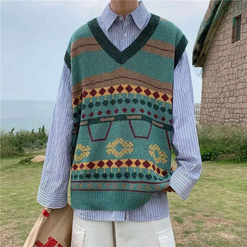 Men'S Fashion Reviews - Жилет в Корейском стиле, модные вязаные