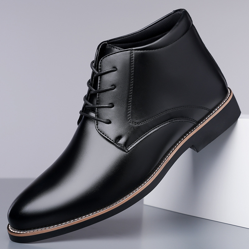 Mens Fashion Dress Shoes - Мужские высокие кожаные ботинки, деловые туфли