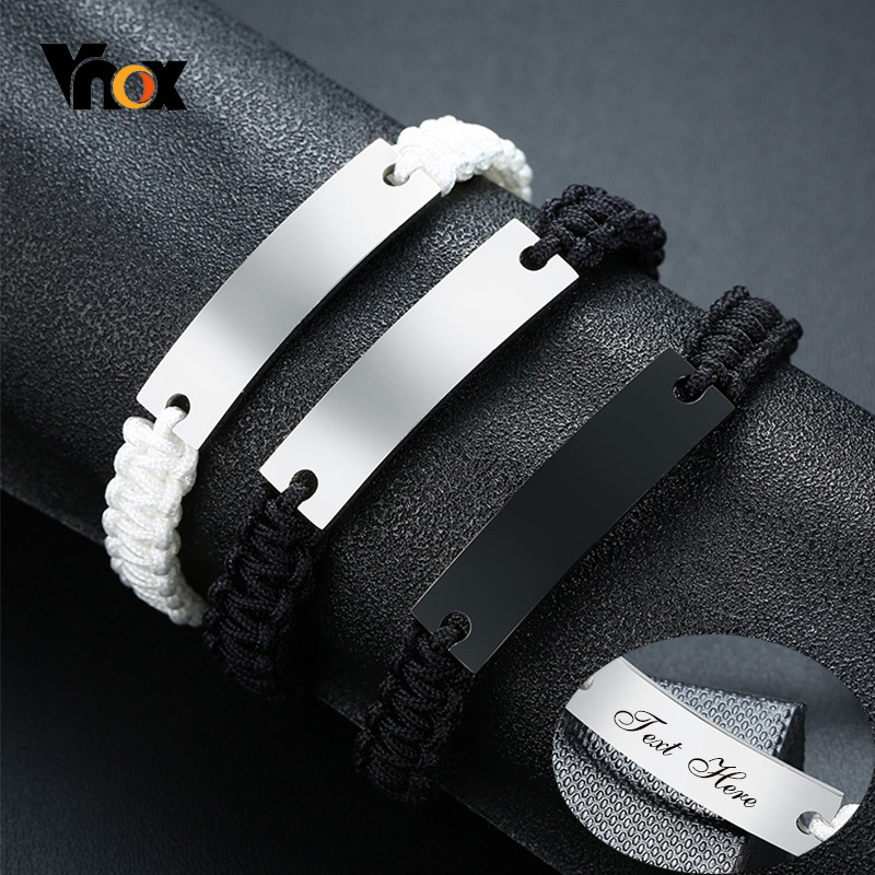 Men'S Fashion Quotes - Браслеты Vnox унисекс, регулируемый шнур для