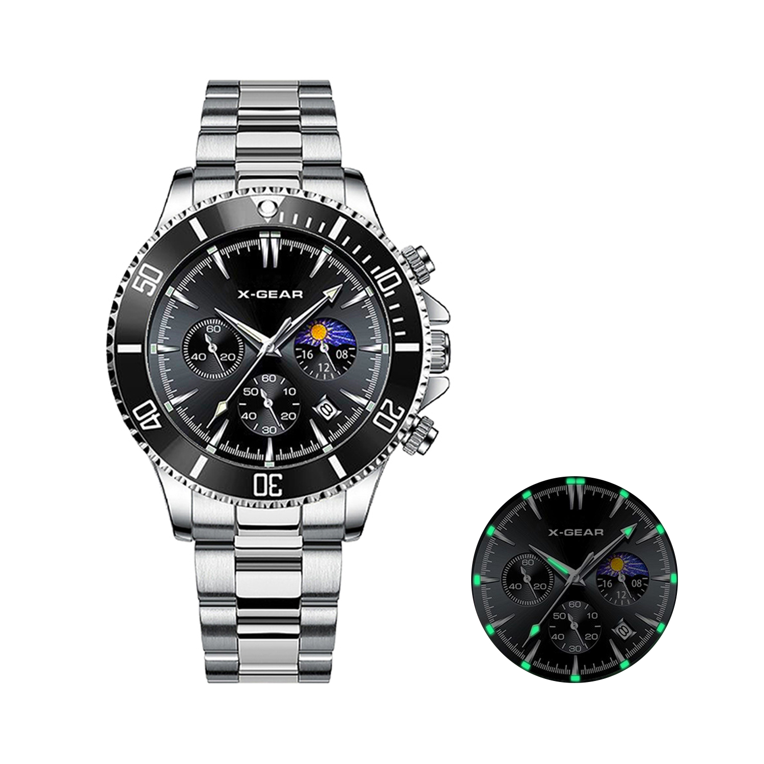 Men'S Fashion X - Мужские кварцевые часы X-GEAR Fashion Calendar,