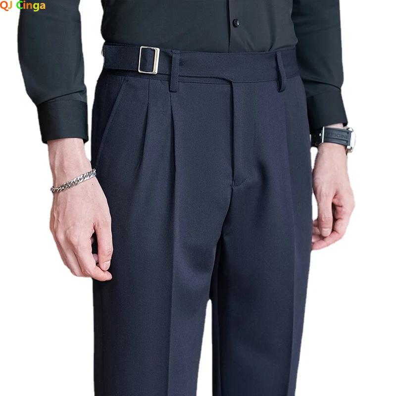 Men'S Fashion Khaki Pants - Мужские брюки темно-синего цвета, белые и