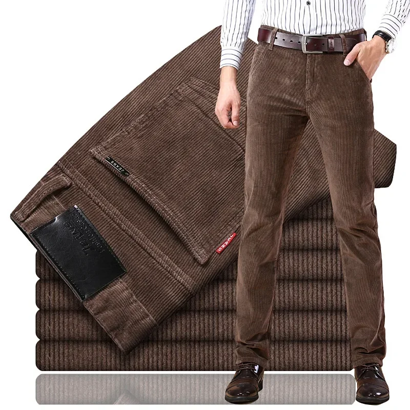 Men'S Fashion Pants 2025 - 2024, весенне-осенние мужские вельветовые повседневные брюки,