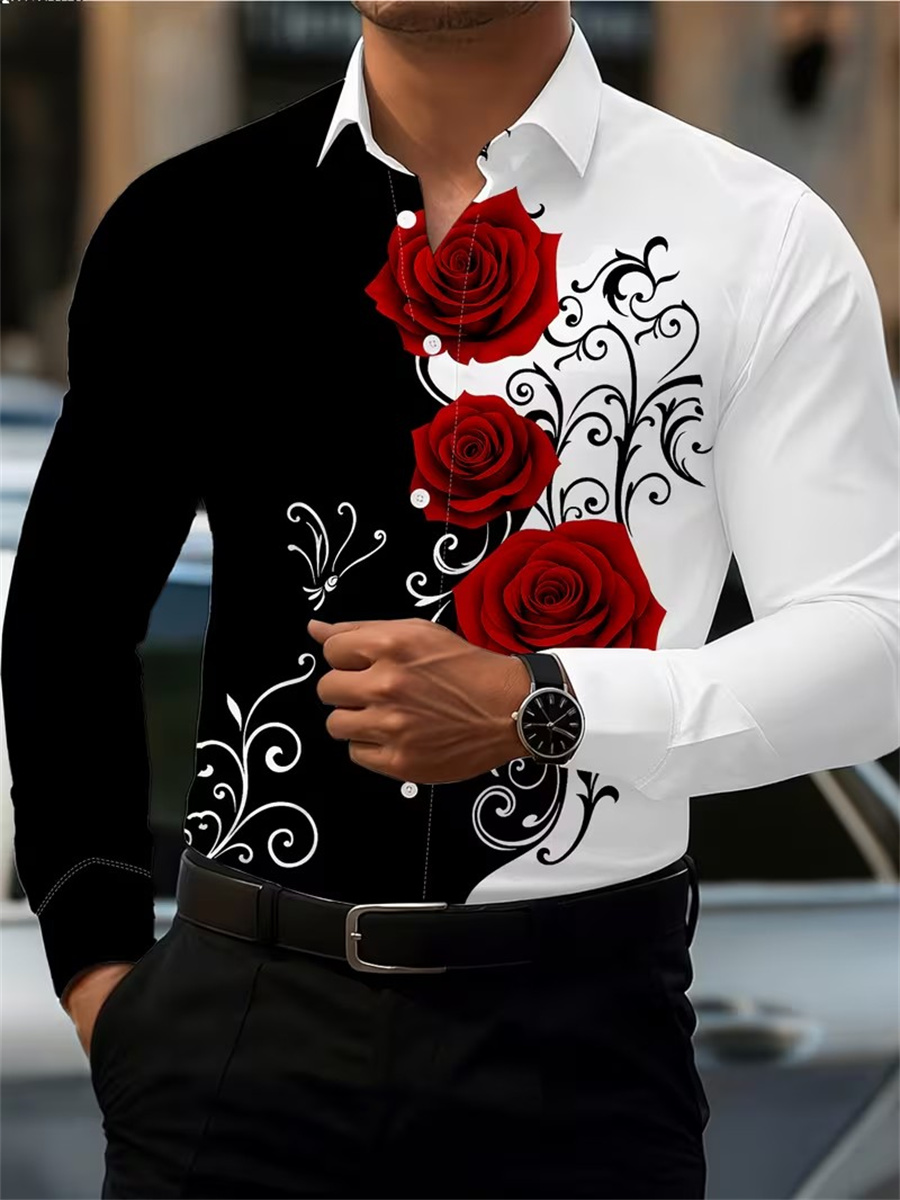 Men'S Fashion Looks - Мужская рубашка с длинным рукавом и
