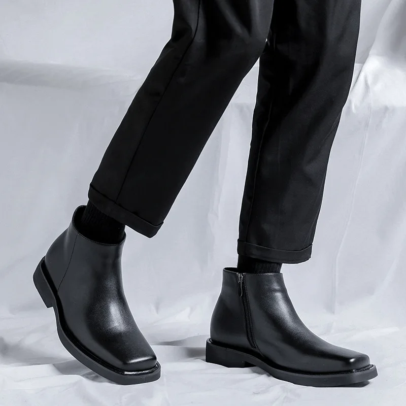 Черная новая модная мужская по – обзор и цена Mens Fashion Dress Shoes