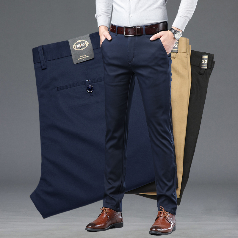 Летние тонкие мужские узкие ко – обзор и цена Men'S Fashion Khaki Pants