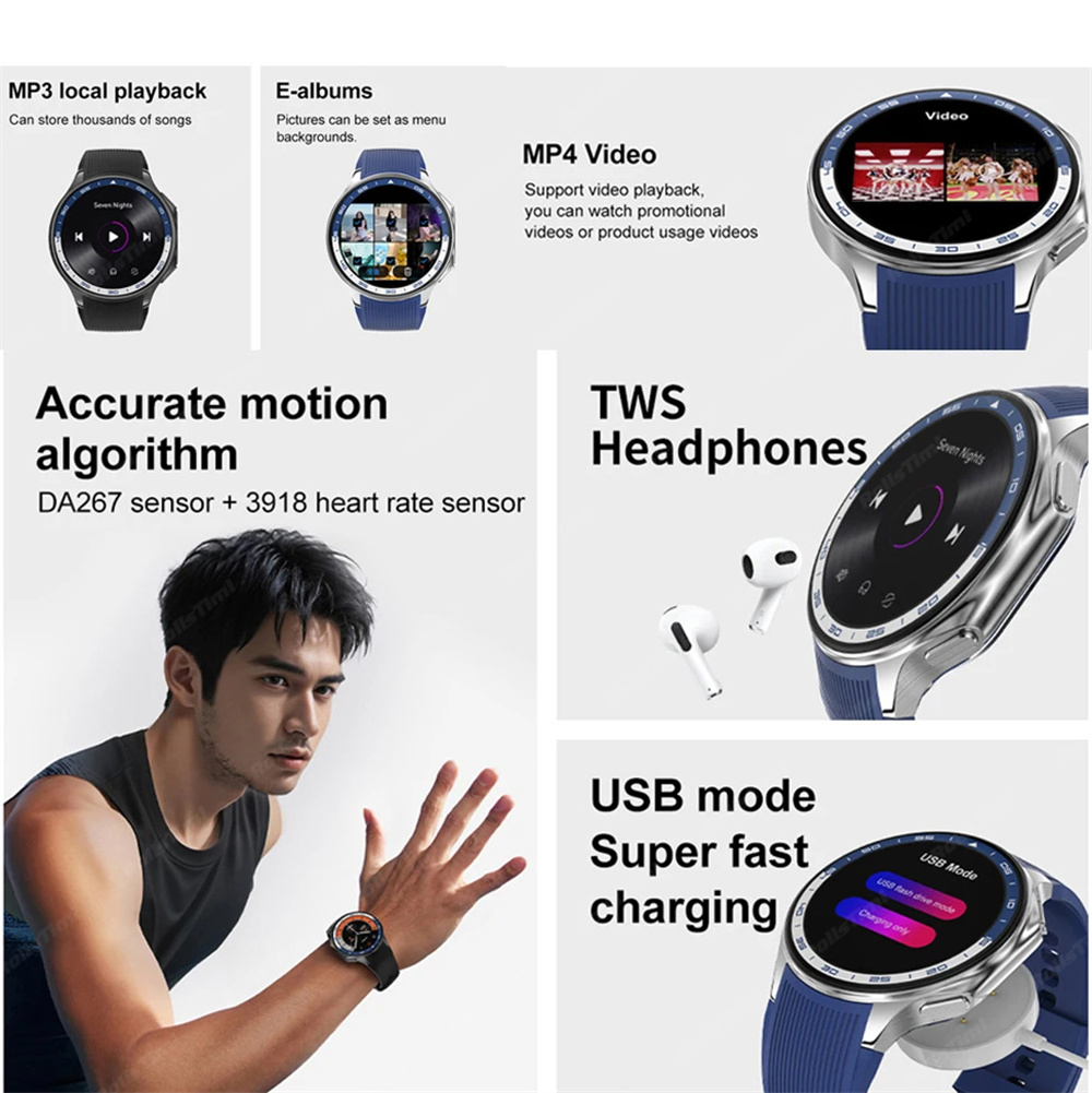 1,43 AMOLED Смарт-часы 3D Surr – обзор и цена Men'S Fashion X