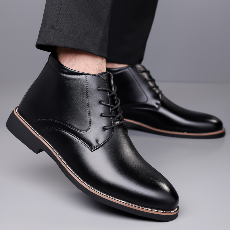 Мужские высокие кожаные ботинк – обзор и цена Mens Fashion Dress Shoes