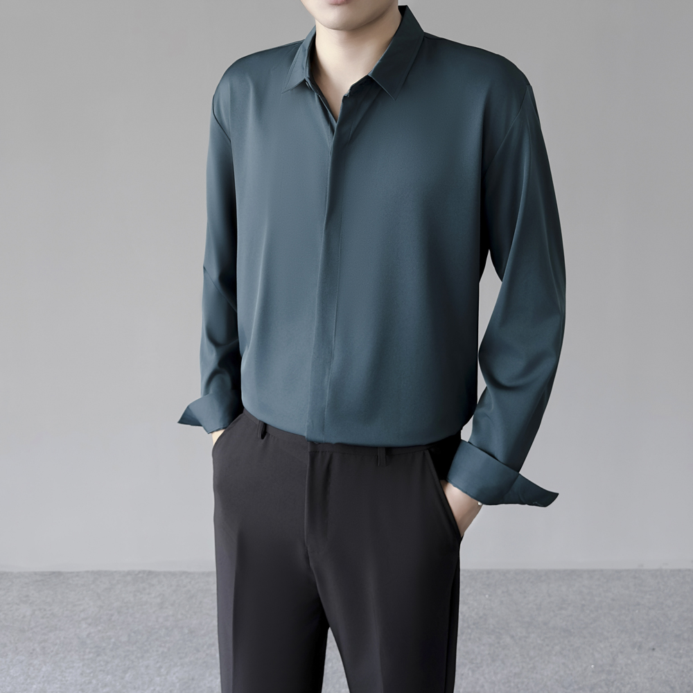Мужская тонкая рубашка из охла – обзор и цена Dress Shirt Non-Iron